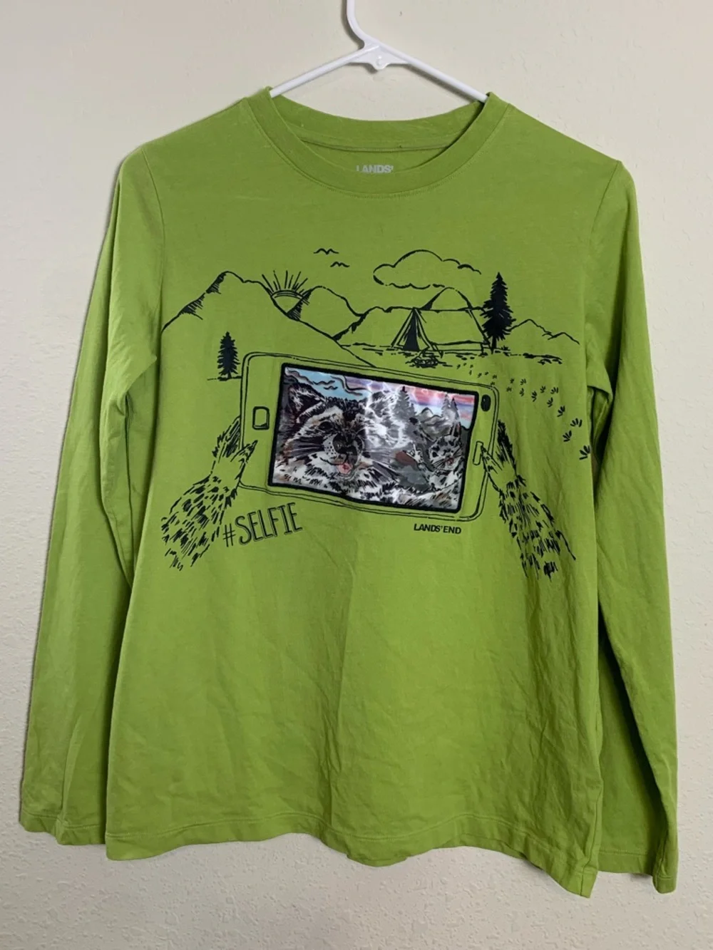 Lands' End Lime Green Tee